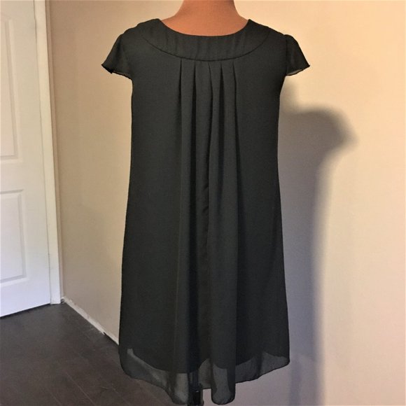 AGB Black Dot Babydoll Shift Dress  |  Size 6 - Picture 5 of 12